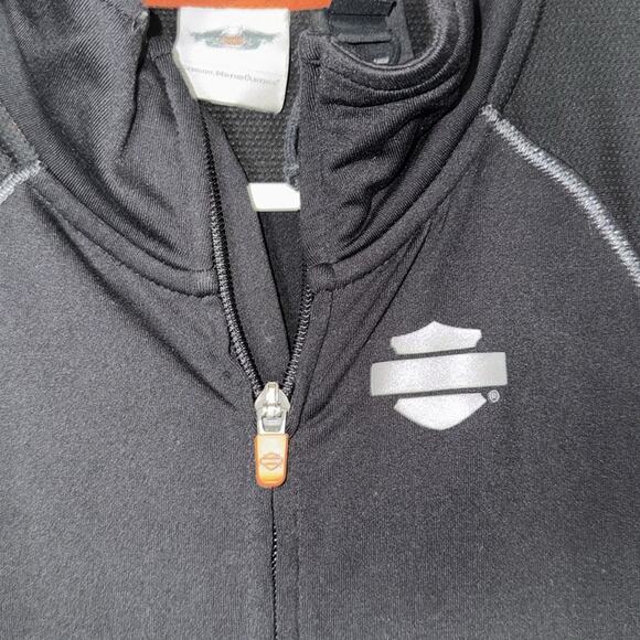 Harley Davidson Hd performance full zip log sleeve top - Picture 3 of 10